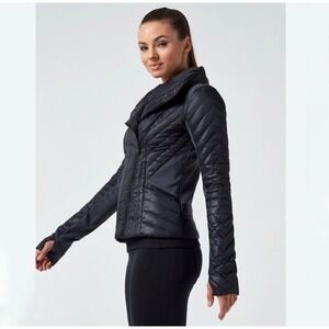 Blanc Noir Motion Panel Hooded Puffer‎ Jacket